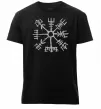 Чоловіча преміум футболка Компас вікінгів Чорний фото