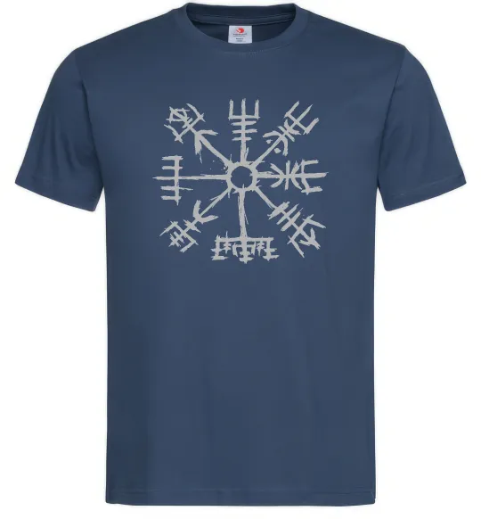Чоловіча футболка Компас вікінгів Темно-синій фото