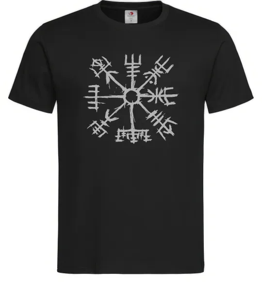 Чоловіча футболка Компас вікінгів Чорний фото