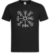 Чоловіча футболка Компас вікінгів Чорний фото
