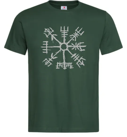 Чоловіча футболка Компас вікінгів Темно-зелений фото