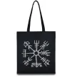 Еко-сумка Компас вікінгів Чорний фото