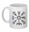 Чашка керамічна Компас вікінгів Білий фото