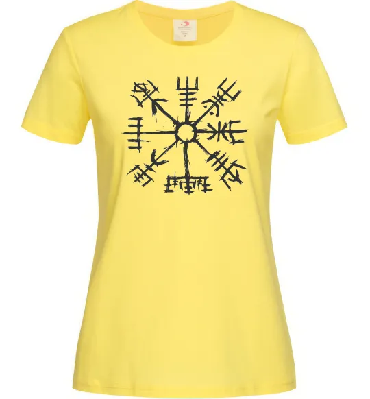 Женская футболка Компас вікінгів Лимонный фото