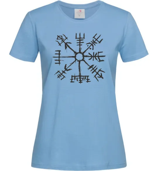 Женская футболка Компас вікінгів Голубой фото