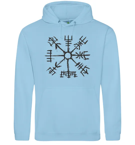 Жіноча толстовка (худі) Компас вікінгів Блакитний фото