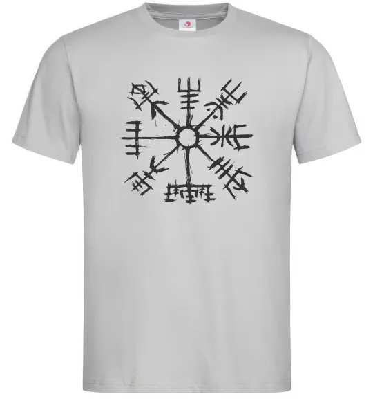 Чоловіча футболка Компас вікінгів Сірий фото