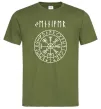 Чоловіча футболка Ваше ім’я в рунічному стилі Оливковий фото