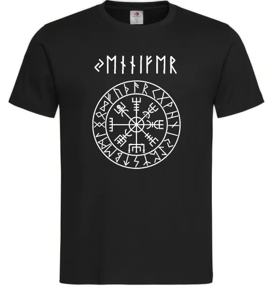 Чоловіча футболка Ваше ім’я в рунічному стилі Чорний фото