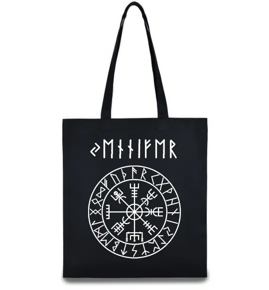 Еко-сумка Ваше ім’я в рунічному стилі Чорний фото