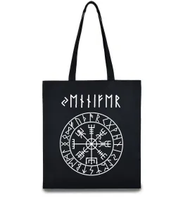 Еко-сумка Ваше ім’я в рунічному стилі Чорний фото