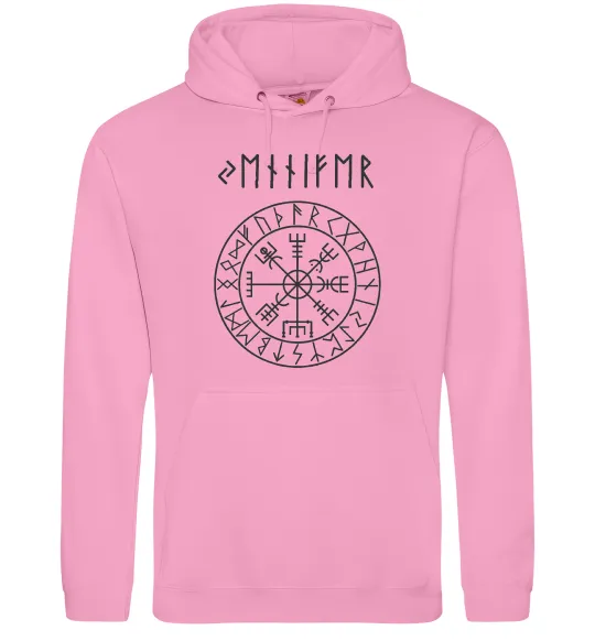 Жіноча толстовка (худі) Ваше ім’я в рунічному стилі Рожевий фото