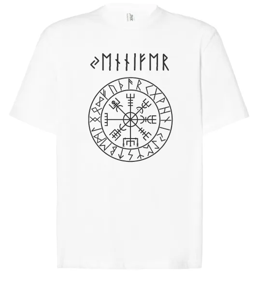 Футболка Оверсайз Ваше ім’я в рунічному стилі Белый фото