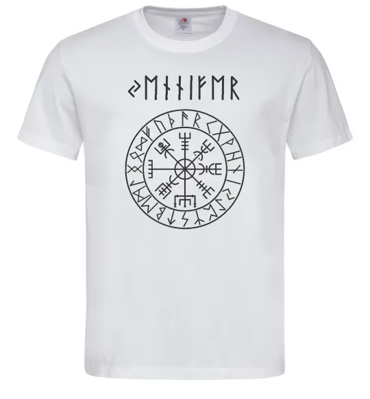 Чоловіча футболка Ваше ім’я в рунічному стилі Білий фото