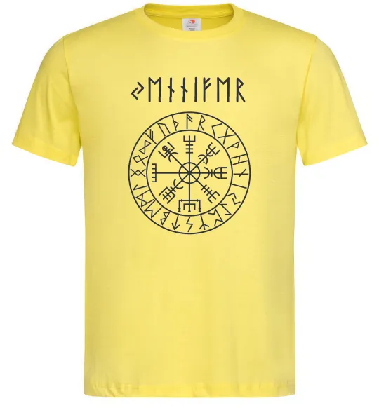 Чоловіча футболка Ваше ім’я в рунічному стилі Лимонний фото