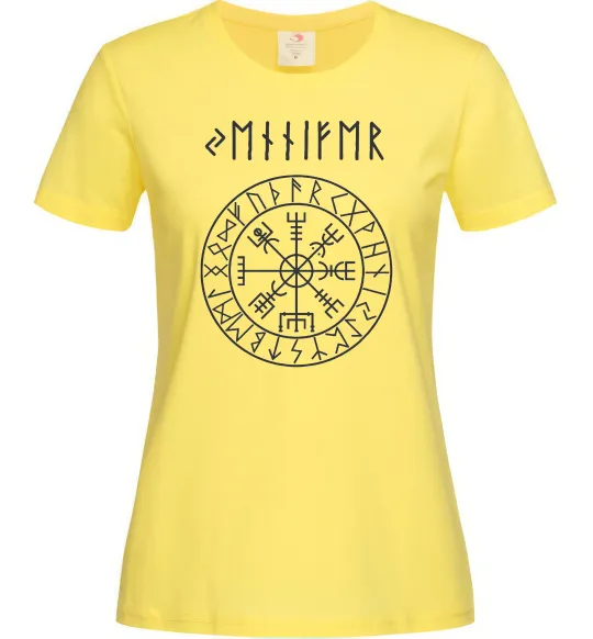 Женская футболка Ваше ім’я в рунічному стилі Лимонный фото