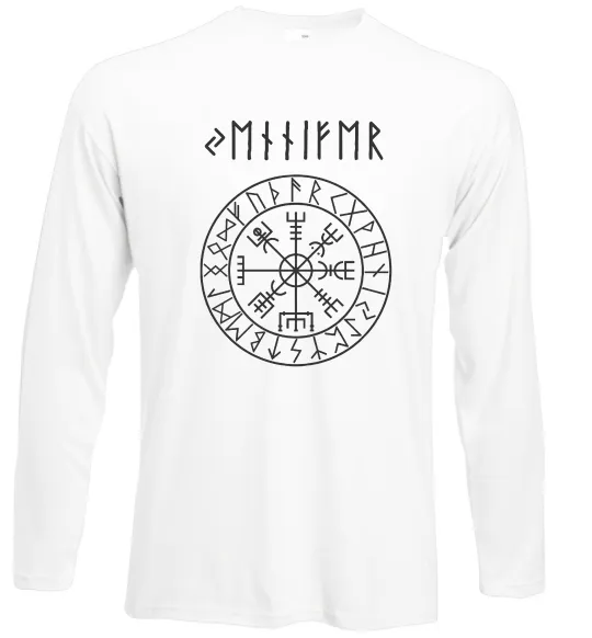 Лонгслів Ваше ім’я в рунічному стилі Білий фото