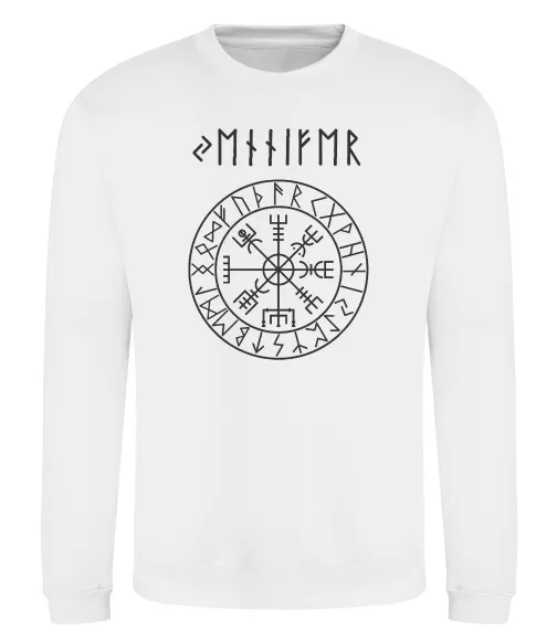 Світшот Ваше ім’я в рунічному стилі Білий фото