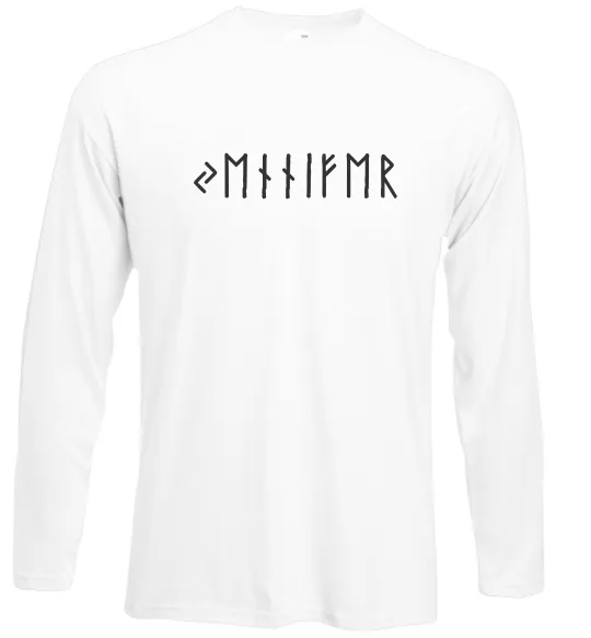 Лонгслив Персональні руни Белый фото