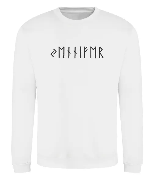 Світшот Персональні руни Білий фото