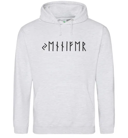 Мужская толстовка (худи) Персональні руни Серый меланж фото