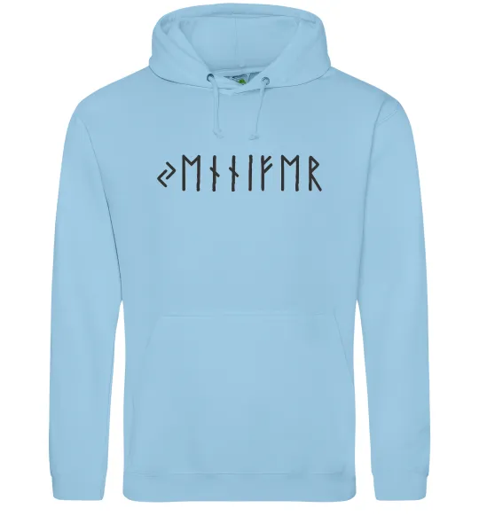 Мужская толстовка (худи) Персональні руни Голубой фото