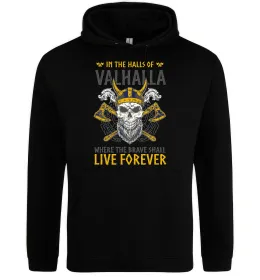 Женская толстовка (худи) Valhalla skull Черный фото