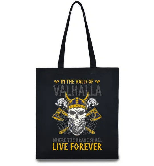 Эко-сумка Valhalla skull Черный фото