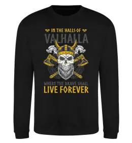 Свитшот Valhalla skull Черный фото