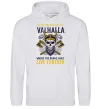 Мужская толстовка (худи) Valhalla skull Серый меланж фото