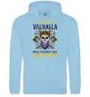 Мужская толстовка (худи) Valhalla skull Голубой фото