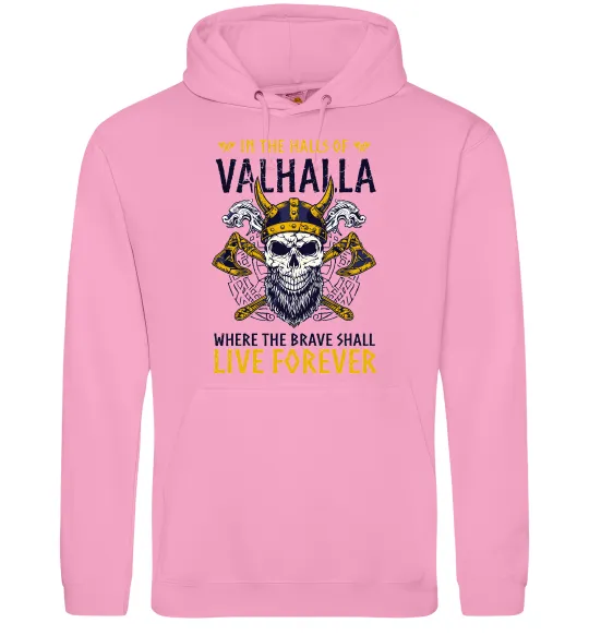 Женская толстовка (худи) Valhalla skull Розовый фото