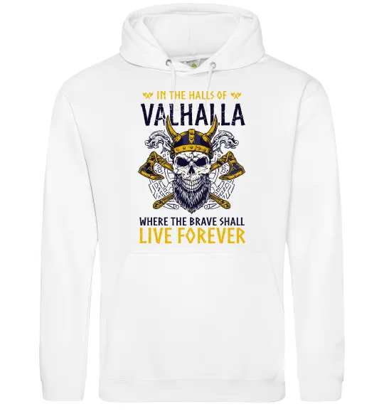 Женская толстовка (худи) Valhalla skull Белый фото