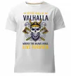 Мужская премиум футболка Valhalla skull Белый Мужская премиум футболка Valhalla skull Белый фото