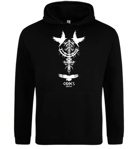 Мужская толстовка (худи) Odin`s raven Черный фото