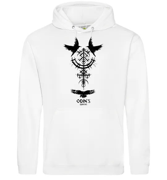 Мужская толстовка (худи) Odin`s raven Белый фото