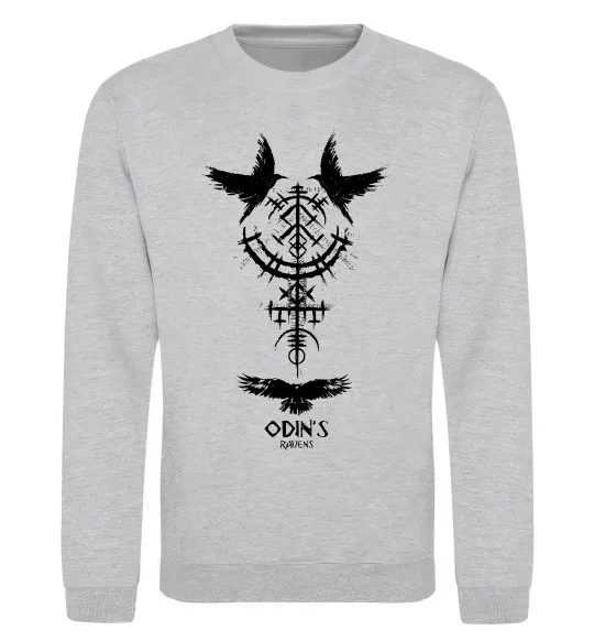 Світшот Odin`s raven Сірий меланж фото