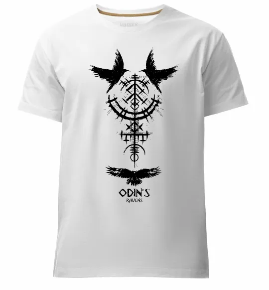 Чоловіча преміум футболка Odin`s raven Білий фото