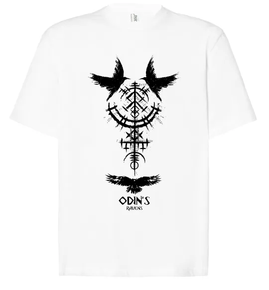 Футболка Оверсайз Odin`s raven Белый фото