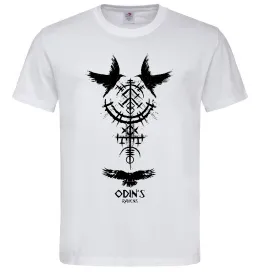Мужская футболка Odin`s raven Белый фото