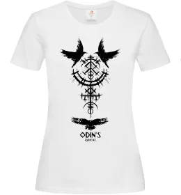 Женская футболка Odin`s raven Белый фото
