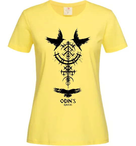 Женская футболка Odin`s raven Лимонный фото