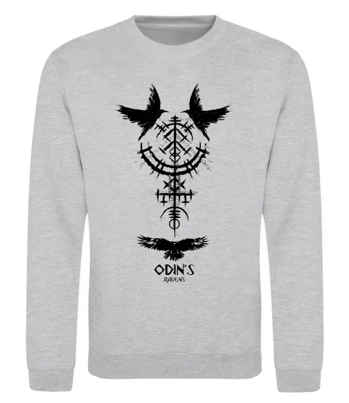 Світшот Odin`s raven Сірий меланж фото