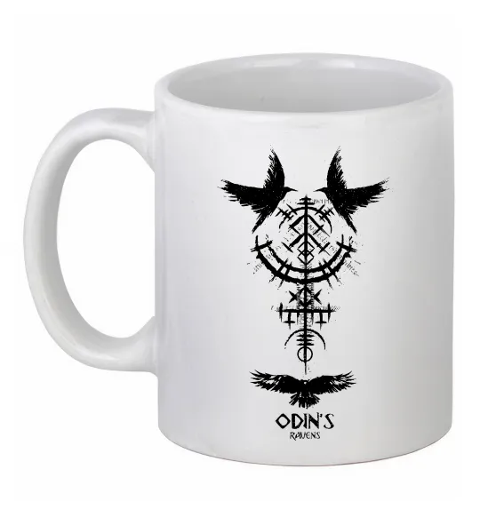 Чашка керамическая Odin`s raven Белый фото