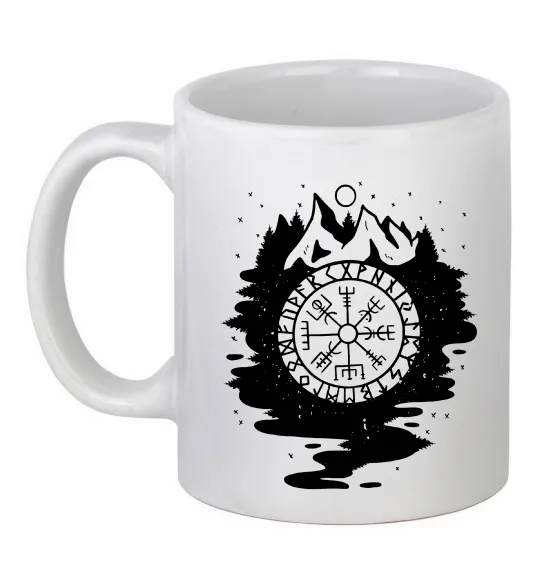 Чашка керамическая Вегвізир в зображенні гір Белый фото