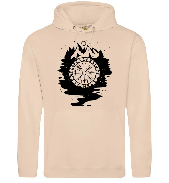 Жіноча толстовка (худі) Вегвізир в зображенні гір Пісочний фото