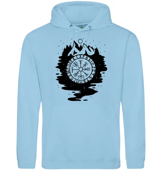 Жіноча толстовка (худі) Вегвізир в зображенні гір Блакитний фото