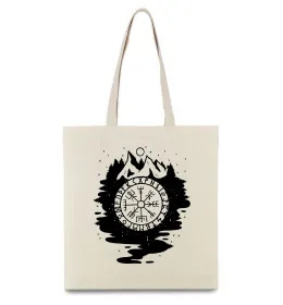 Еко-сумка Вегвізир в зображенні гір Бежевий фото