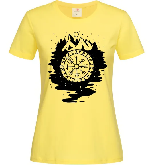 Женская футболка Вегвізир в зображенні гір Лимонный фото