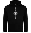 Мужская толстовка (худи) Cyber Sigil Eye Черный фото